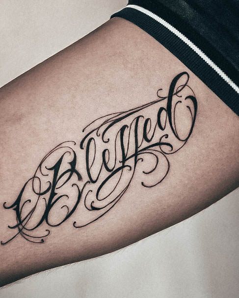 Girly Blessed Tattoo Ideas
