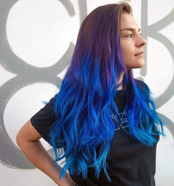 Girly Blue Hairstyle Ideas