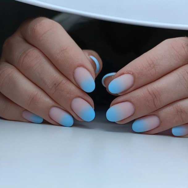 Girly Blue Ombre Nails Ideas