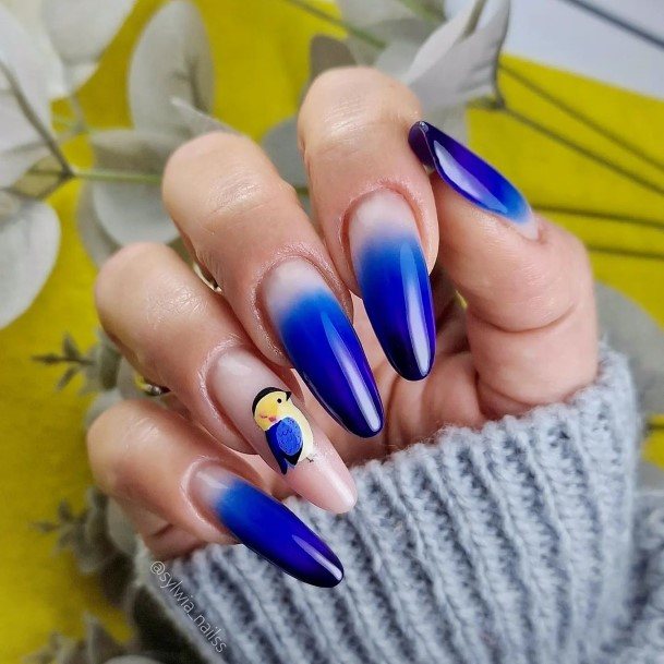 Girly Blue Summer Nail Ideas