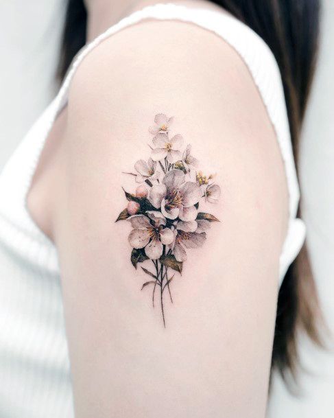 Girly Bouquet Tattoo Ideas