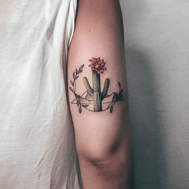 Girly Cactus Tattoo Ideas