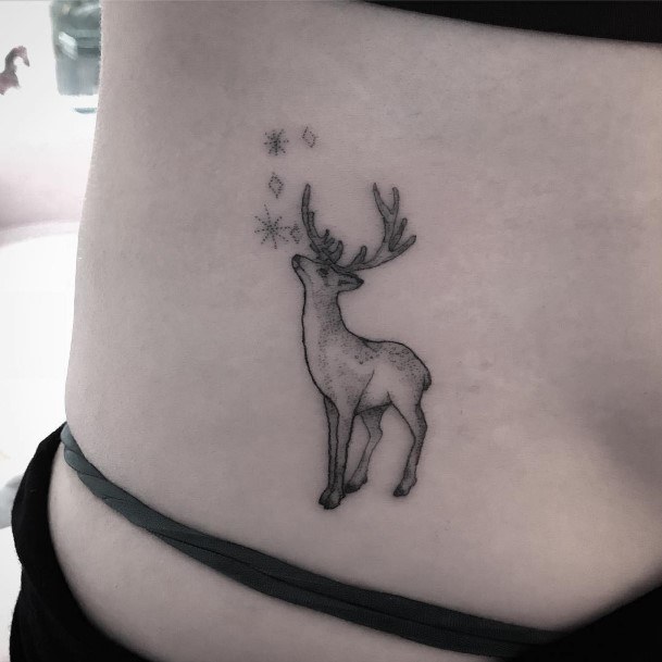 Girly Caribou Reindeer Designs For Tattoos