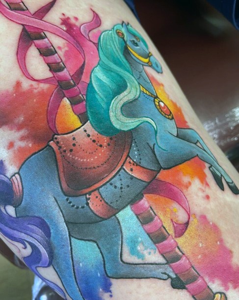 Girly Carousel Tattoo Ideas