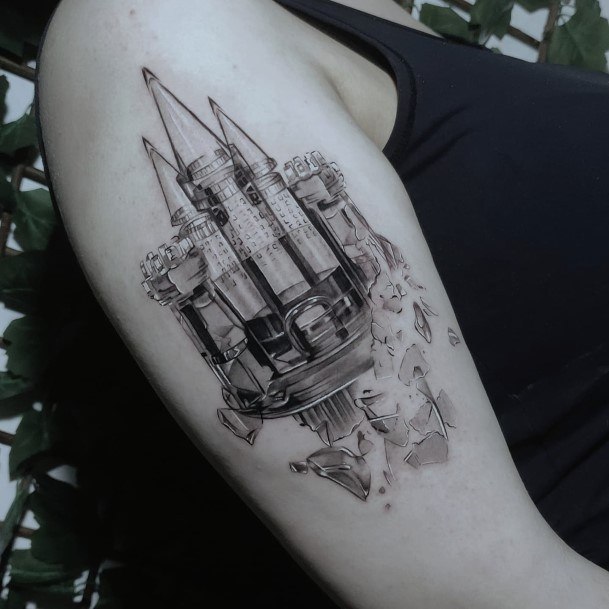 Girly Castle Tattoo Ideas