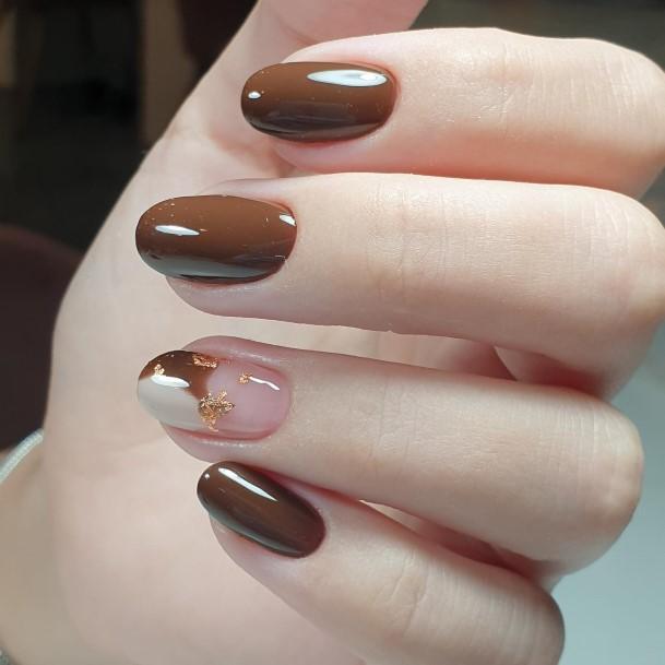 Girly Chocolate Nail Ideas