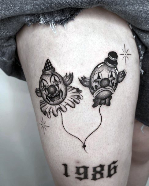 Girly Clown Tattoo Ideas