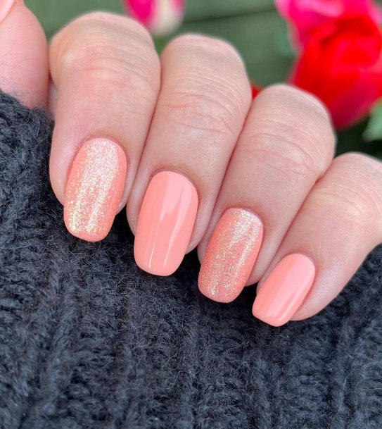 Girly Coral Nail Ideas