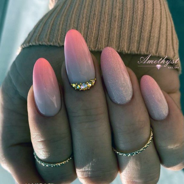 Girly Crystals Nails Ideas