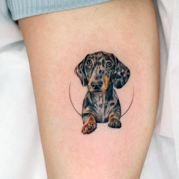 Girly Dachshund Tattoo Ideas