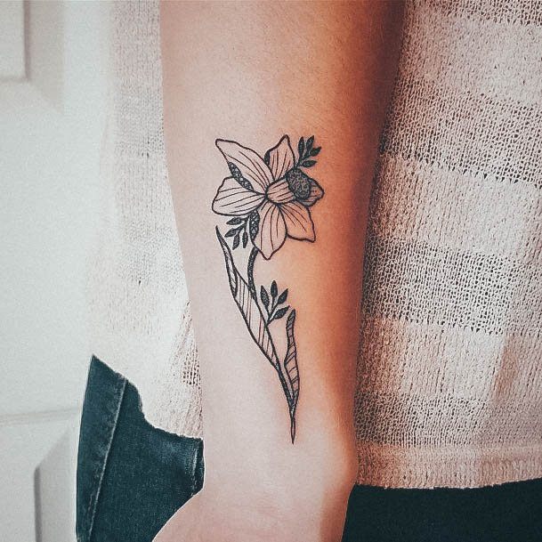 Girly Daffodil Tattoo Ideas