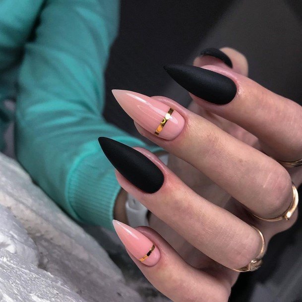 Girly Dark Nail Ideas