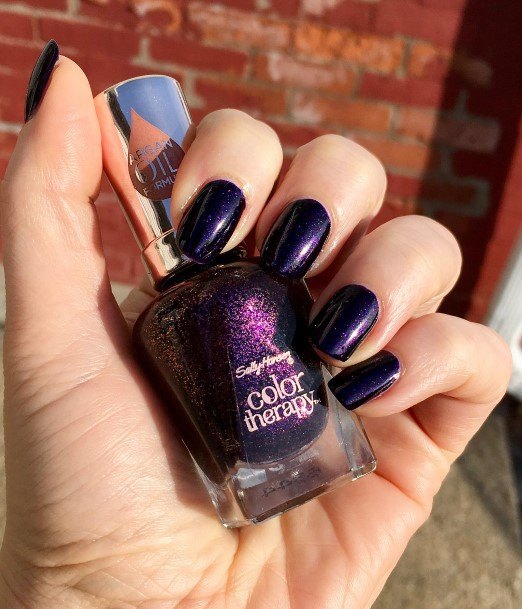 Girly Deep Purple Nail Ideas