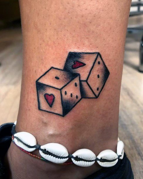 Girly Dice Tattoo Ideas