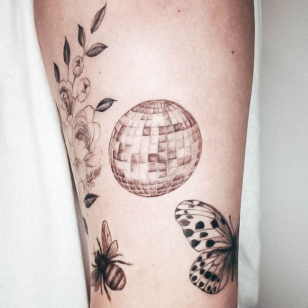 Girly Disco Ball Tattoo Ideas