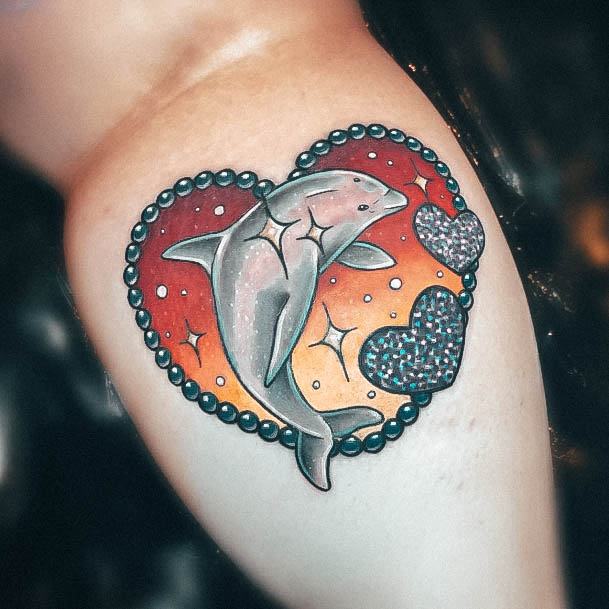 Top 100 Best Dolphin Tattoos For Women - Aquatic Mammal Design Ideas