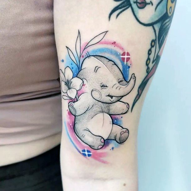 Girly Dumbo Designs For Tattoos