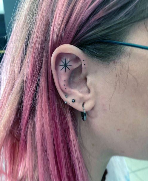 Girly Ear Tattoo Ideas