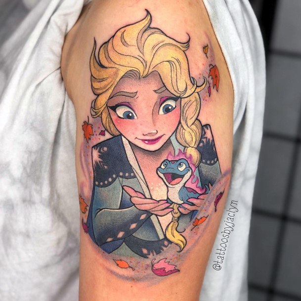 Girly Elsa Tattoo Ideas