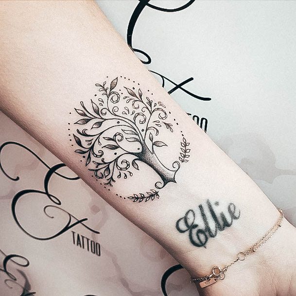 Girly Family Tree Designs For Tattoos