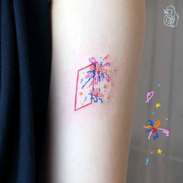 Girly Fireworks Tattoo Ideas