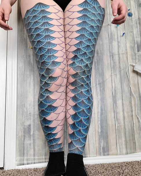 Girly Fish Scales Tattoo Ideas