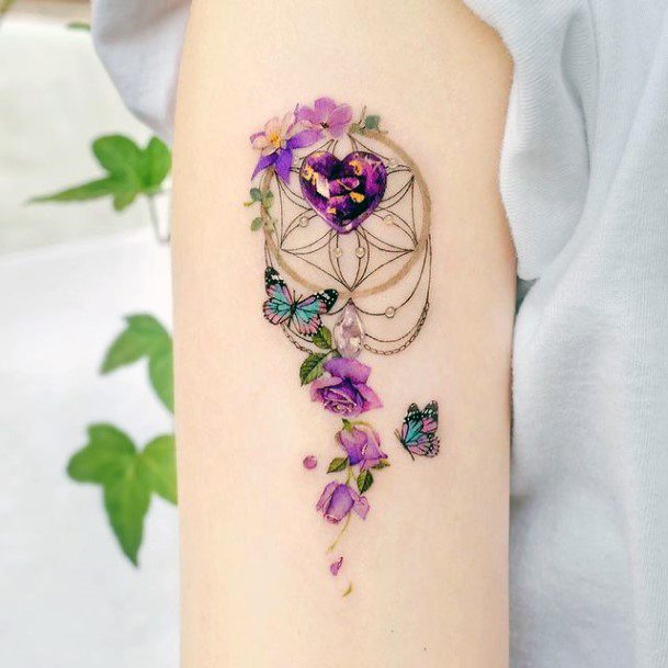 Girly Flower Petal Tattoo Ideas