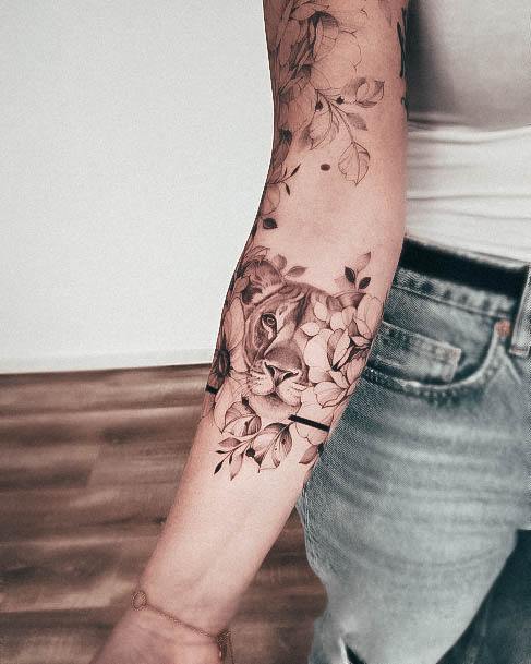 Girly Flower Sleeve Tattoo Ideas