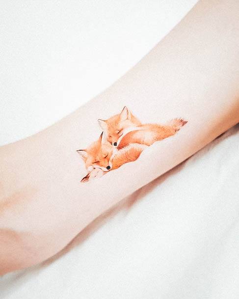 Top 100 Best Fox Tattoo Designs For Women - Cute Savvy Animal Ideas