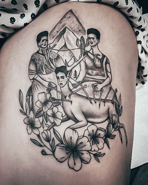 Girly Frida Tattoo Ideas