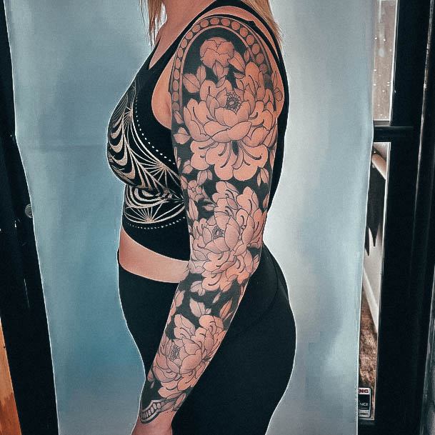 Girly Full Sleeve Designs For Tattoos