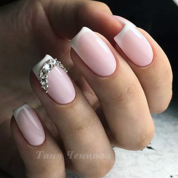 Girly Gemstone Nails Ideas