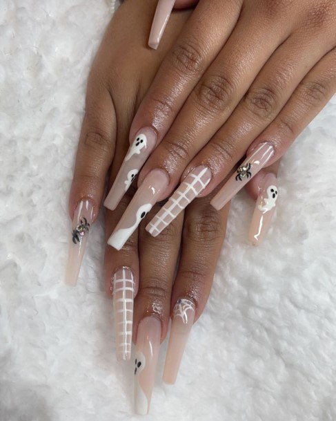 Girly Ghost Nail Ideas