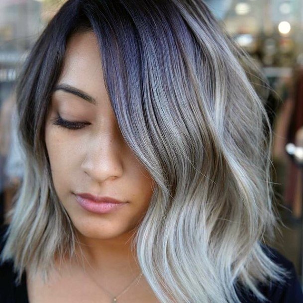 Girly Grey Ombre Hairstyle Ideas