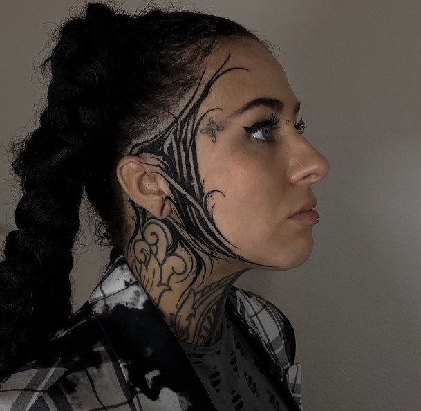 Girly Head Tattoo Ideas