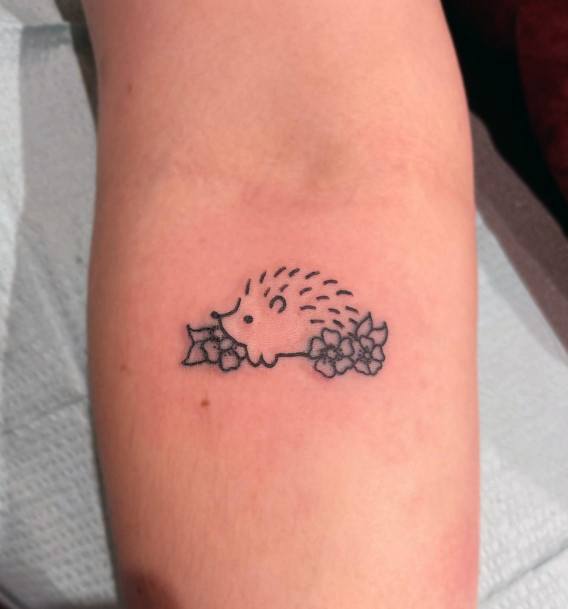 Girly Hedgehog Tattoo Ideas