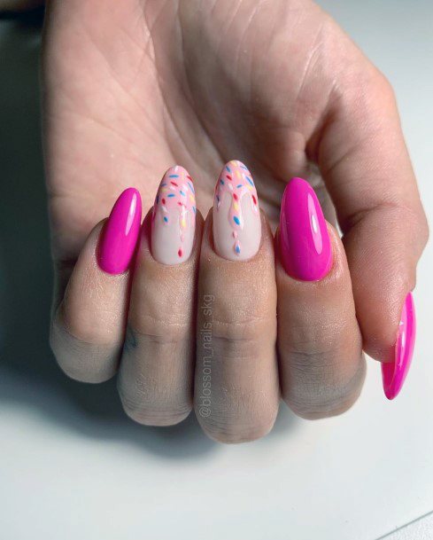 Girly Ice Cream Nails Ideas