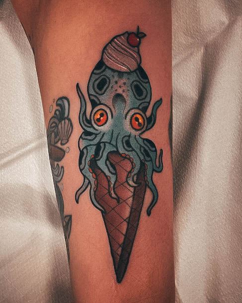 Girly Ice Cream Tattoo Ideas