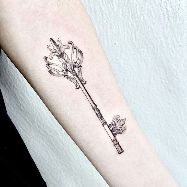 Girly Key Tattoo Ideas