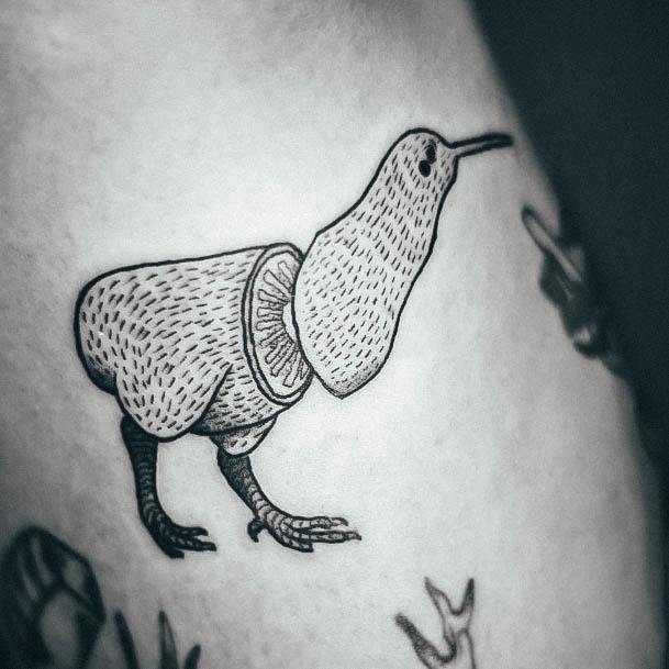 Girly Kiwi Bird Tattoo Ideas