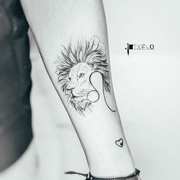 Awesome Leo Zodiac Tattoo