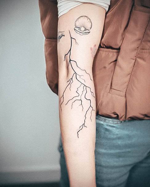 Girly Lightning Bolt Tattoo Ideas