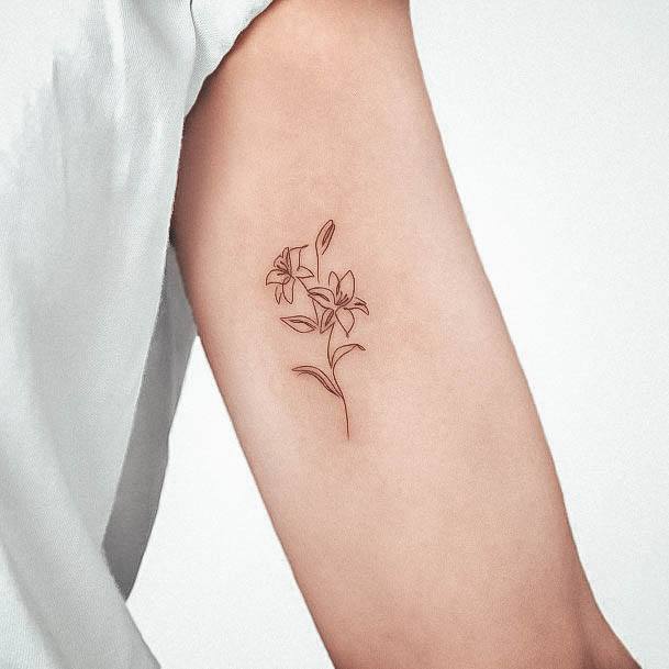 Girly Lily Tattoo Ideas