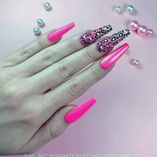 Girly Long Pink Nails Ideas