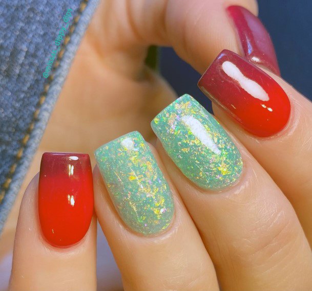 Girly Maroon Glitter Nails Ideas