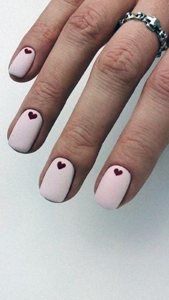 Girly Matte Maroon Nails Ideas