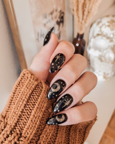 Girly New Moon Nail Ideas