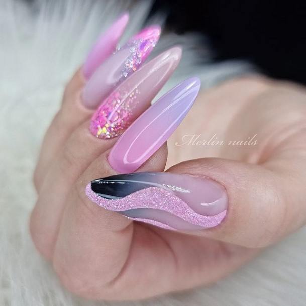 Girly New Years Nails Ideas