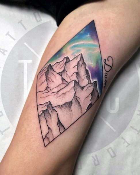 Girly Northern Lights Tattoo Ideas