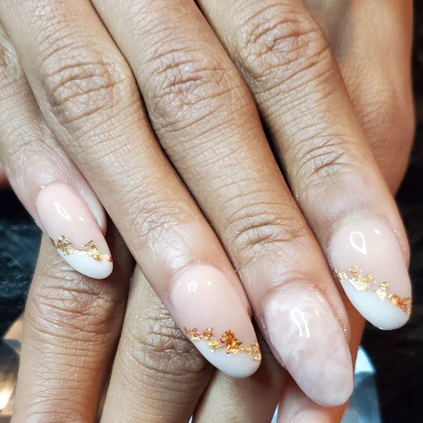 Girly Nude Marble Nails Ideas